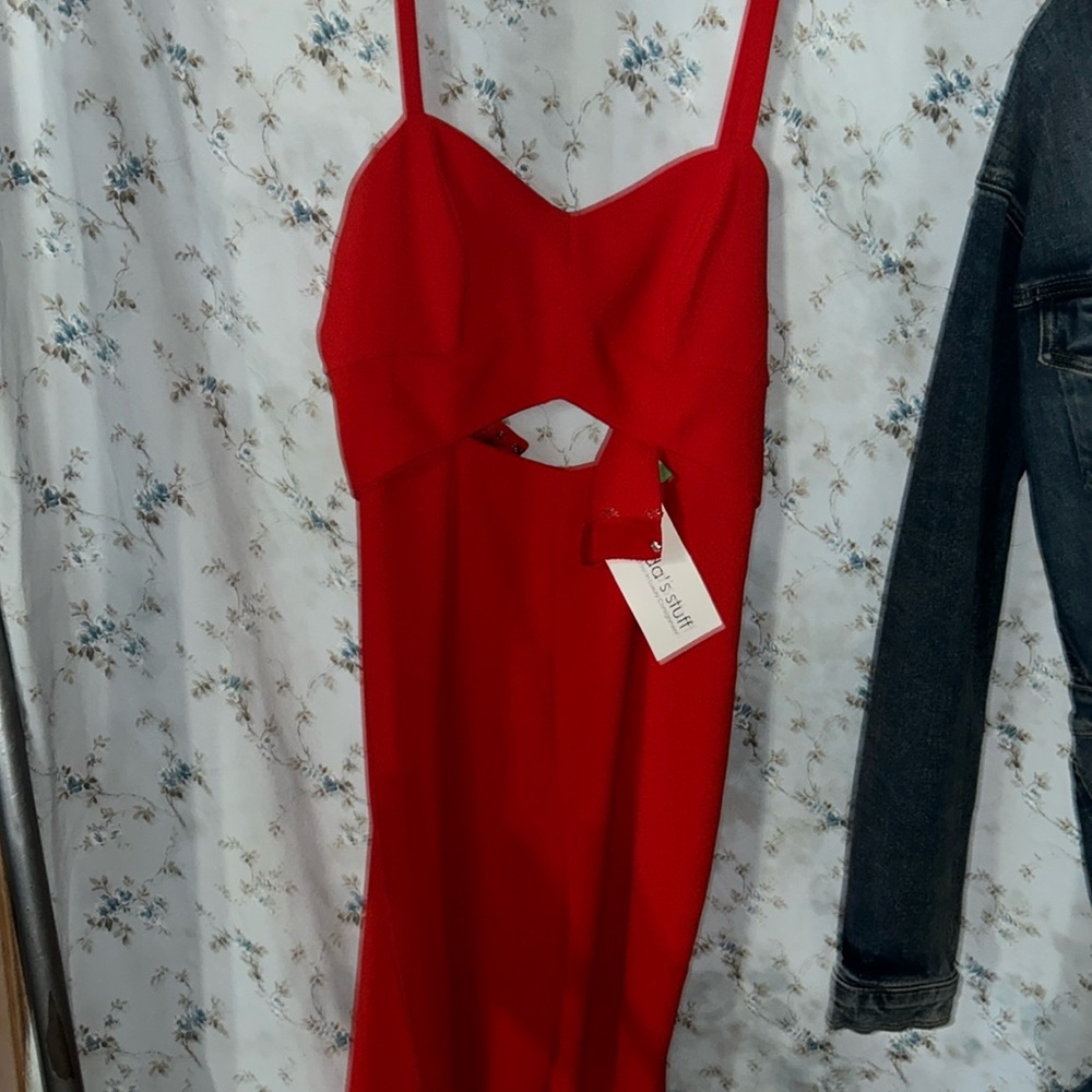 Intermix red jumpsuit